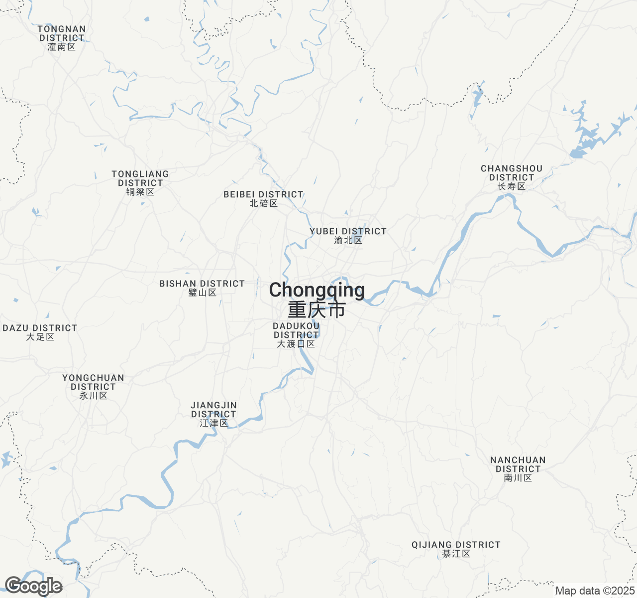 Map of Chongqing